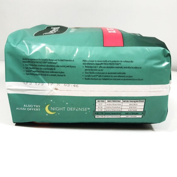 Depend Women's Disposable Underwear XL 30 Count - Picture 5 of 9